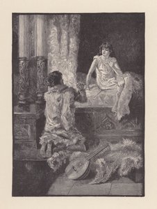 Illustratie voor De avond van St Agnes door John Keats (litho)