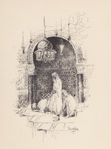 Illustratie voor De avond van St Agnes door John Keats (litho)
