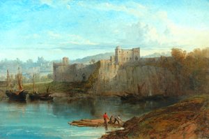 Chepstow Kasteel aan de Wye, 1872 door Edmund John Niemann