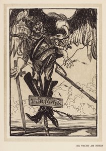 De krans van de keizer: Die Wacht Am Rhein door Edmund Joseph (after) Sullivan