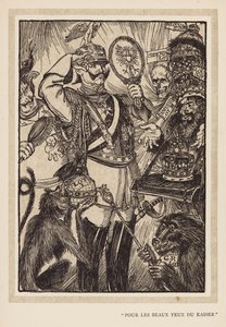 De krans van de keizer: "Pour Les Beaux Yeux Du Kaiser" door Edmund Joseph (after) Sullivan