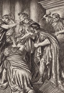William Shakespeare: De Tragedie van Julius Caesar, Act III, Scene 1 door Edmund Joseph (after) Sullivan