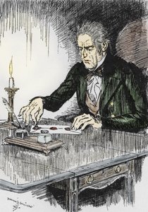 Dr. Jekyll sluit de brief waarin hij bekent Mr. Hyde de moordenaar te zijn