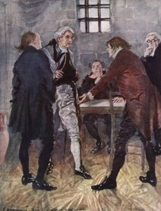 Illustratie voor The Vicar of Wakefield door Oliver Goldsmith (kleur litho)