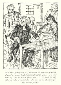 Illustratie voor The Vicar of Wakefield door Oliver Goldsmith (litho)