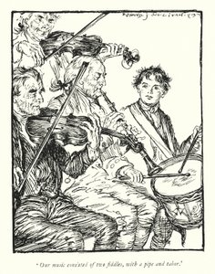 Illustratie voor The Vicar of Wakefield door Oliver Goldsmith (litho)