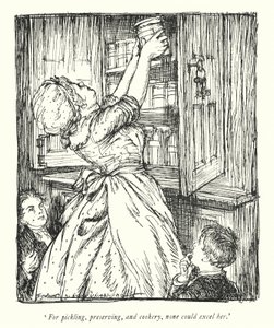 Illustratie voor The Vicar of Wakefield door Oliver Goldsmith door Edmund Joseph Sullivan