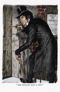 Scène uit Het Vreemde Geval van Dr. Jekyll en Mr. Hyde door Robert Louis Stevenson
