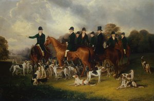 De Beaufort Jacht in Badminton met W. Long op Wandering Boy door Edmund Jr Havell