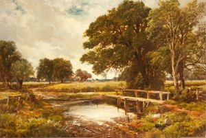 Een doorwaadbare plaats in Hampshire, 1891 door Edmund Morison Wimperis