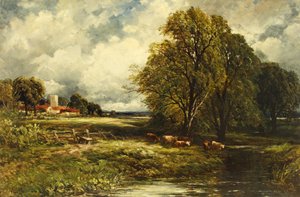 Landschap door Edmund Morison Wimperis