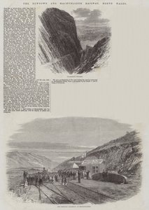 De Newtown en Machynlleth spoorweg, Noord-Wales door Edmund Morison Wimperis