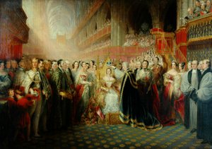 Kroning van koningin Victoria door Edmund Thomas Parris