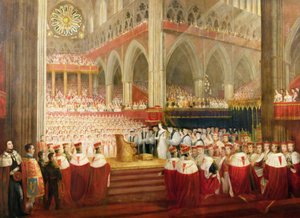 De kroning van koningin Victoria, 28 juni 1838 door Edmund Thomas Parris