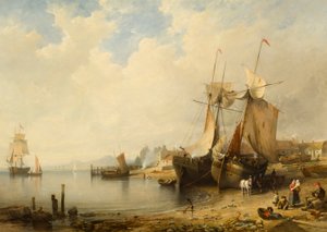 Ebbe: Dundee vanaf Broughty Ferry door Edmund Thornton Crawford