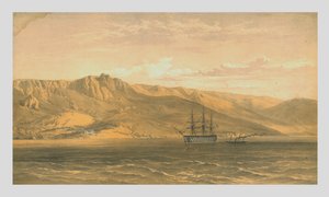Paleis van Prins Woronzoff nabij Jalta aan de zuidkust van de Krim, 1854, 1855 door Edmund Walker