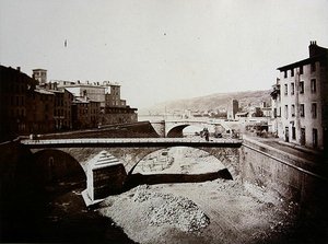 Uitzicht op Vienne door Edouard Denis Baldus