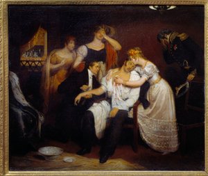 De dood van de hertog van Berry op 13/02/1820 in de Koninklijke Muziekacademie