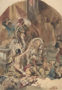 Bloedbad van Nesle 1472 door Édouard Alexandre Odier