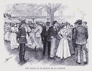 Boheems Parijs: De wals bij Le Moulin de la Galette (litho)