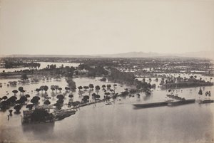 Overstroming van Avignon, 1856 door Édouard Baldus