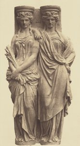 [Caryatiden door Astyanax Bosio, Decoratie van het Louvre, Parijs].