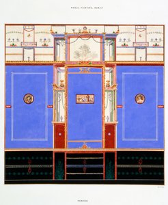 Muurschildering, Huis van de Dioscuri, Pompeii door Edouard Clerievanse