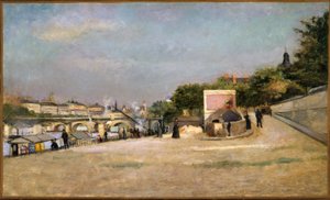 De Pont des Arts en de Pont-Neuf, gezien vanaf de oever van de Pont des Saints-Pères, circa 1880 door Edouard Cremieux