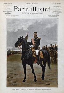 Ruiterportret van generaal Georges Boulanger (1837-1891), politicus na Edouard Debat Ponsan door Edouard Debat Ponsan