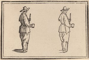 Boer met een Beker door Edouard Eckman after Jacques Callot
