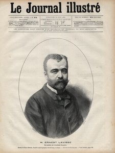 Portret van Ernest Lavisse (1842-1922), Franse historicus en academicus - Gravure door Navellier in 