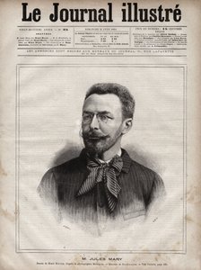Portret van Jules Mary (1851-1922), Franse schrijver - Gravure door Navellier in 