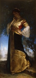 De mooie Marokkaanse; La Belle Marocaine, 1880 door Edouard Frederic Wilhelm Richter