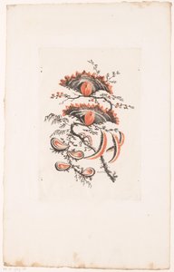 Waaiervormige bloemen door Edouard Gautier Dagoty