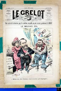 Omslag van Le Grelot, Satirisch in Kleuren door Edouard Guillaumin Pepin