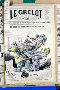 Omslag van Le Grelot, nummer 1170, Satirisch in kleuren door Edouard Guillaumin Pepin