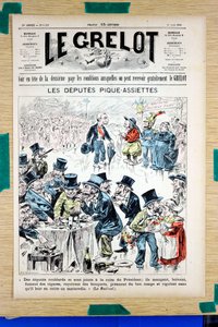 Omslag van Le Grelot, nummer 1323, Satirisch in Kleuren door Edouard Guillaumin Pepin