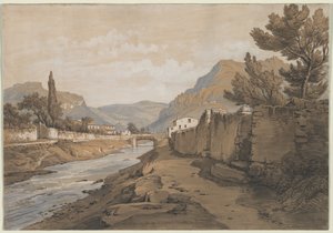 De Neuve-rivier aan het einde van de Dardenne-vallei door Edouard Jean Marie Hostein