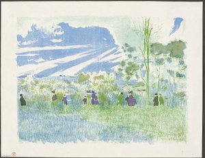 Over de velden, plaat drie uit Landschappen en interieurs