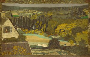 Landschap: Venster met uitzicht op het bos