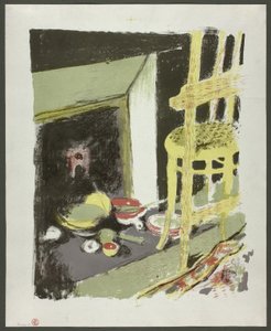 De haard, plaat acht uit Landschappen en interieurs door Édouard Jean Vuillard