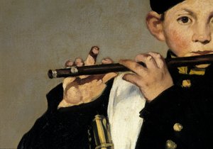 Een fluitspeler (detail)