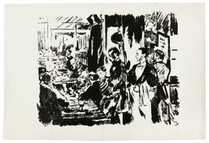 In het café (onuitgegeven plaat) door Édouard Manet