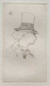 Baudelaire de profil door Édouard Manet