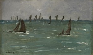 Boten bij Berck-sur-Mer door Édouard Manet