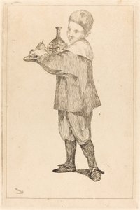 Kind met een dienblad door Édouard Manet