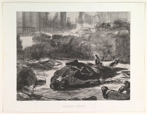 Burgeroorlog Guerre Civile, 1871-73, gepubliceerd 1874 door Édouard Manet