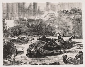 Burgeroorlogscène van de Commune van Parijs, 1871 door Édouard Manet