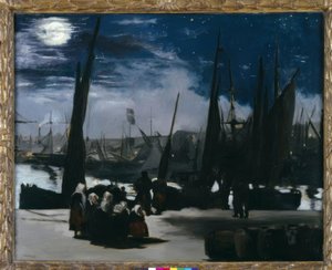 Maanlicht over de haven van Boulogne door Édouard Manet