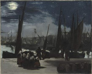 Clair de lune sur le port de Boulogne, 1869 door Édouard Manet